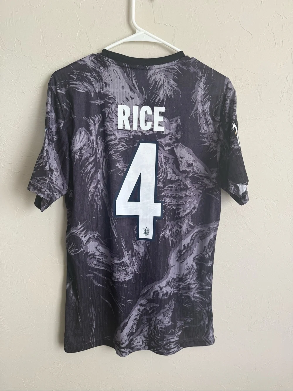 Nike England Football Jersey - Black & Gray Swirl